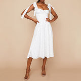 Fongt New Women's Print Slings Sweet High-Waist Sexy Open Skirt