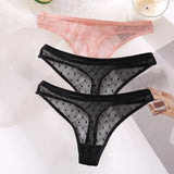 G-String Sexy Mesh Transparent Lace Panties Women Underwear Pantys Low-Waist Female Underpants Perspective Briefs