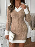 Fongt And Winter Long-Sleeved Jasmine Sweater 2025 Doll Collar Cover Small Knitted Short Dress