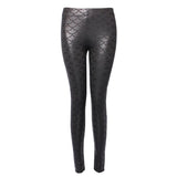Faux Leather Cropped Ice Silk High