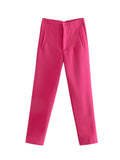 Fongt And Summer 2025 New Fashion Multi-Color Pendant High-Waisted Halon Casual Suit Pants