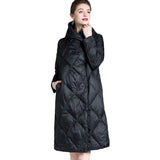 Women's Winter Down Jacket Coats Women Light Ultra Long Warm Puffer Jacket Hooded Down Parka Female Outerwear