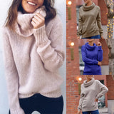 Fongt Sweater Women's Horse Hair Solid Color Long-Sleeved Collar Knitwear Shirt In Autumn And Winter 2025