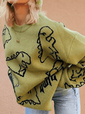 Dinosaur Crew Knit Sweater-Outfit