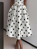 Fongt Wave Dress 2025 Summer Retro New Temperament Slim Dress Female
