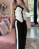 Fongt Fashion Double Buckle Sueding Set Women's Suit