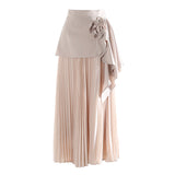 Fongt Skirt 2025 Autumn And Winter New Ocean Gas Folding Small High-End Rose Half-Body Skirt Women
