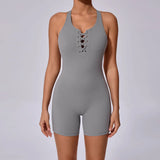 Fongt Back Tight Hollow-Out Yoga Pants Peach Hip All-Piece Speed Dry Exercise Fitness Jumpsuit-Outfit