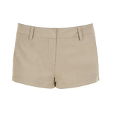 Fongt Summer Women's Commuting Base Solid Color Low-Waisted Leisure Loose Woven Shorts