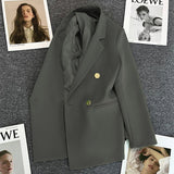 Fongt Fried Street Small Suit Jacket Female 2023 Spring And Autumn New Korean Version Web Celebrity Temperament Small Casual Suit-Outfit