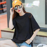 Black And White Stripes O Neck Casual Tops Long Sleeve Loose Pullover T-shirt 2021 Srping New Fashion Korea