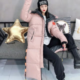 Degrees Winter Thick Warm Parkas Coat Women Down Jacket Female Loose Cotton Long Hooded Down Jacket Windproof Coat