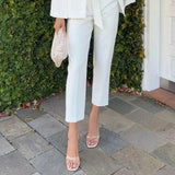 Fongt 2023 New Solid Color Senior Sense Of Temperament Gentle Wind Suit Trousers Suit Female-Outfit