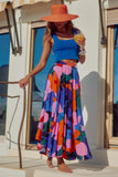 Fongt Women's Spring And Summer New Fashion Casual Printing Bohemian Long Dress Girl