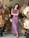 Fongt Xixi 2025 Spring/Summer New Korean Version Of Elegant High-Rise Sling Dress Thin Printed Dress Women 88205