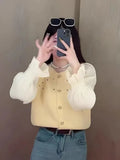 Pink Small Fragrant Style Spliced Knitted Cardigan Spring Dress Women's 2024 New Fashionable Foreign-Style Long-Sleeved Blouse-Outfit