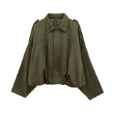 Fongt Women's 2025 New Fashion Velvet Texture Jacket Coat 4344155