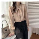 Fongt White Shirt Female Long Sleeve Spring Design Fashion Niche Shirt Professional Interview