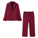 Fongt Women's Autumn Casual Cuff Suit Suit Suit Suit Suit Cuff Suit