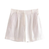 Autumn Style New Style Tooling Style Solid Color Slim Vest Shorts Leisure Suit-Outfit
