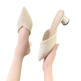 Fongt Cool Drag Year Summer Simple Fashion New Pointed Knitted After The Blank Coarse And Solid Color Tao Cold