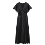 Fongt 2025 New Women's Temperament Silk And Simoufry Dress