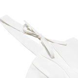 White Peplum Bow Corset Top-Outfit