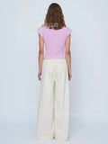 Fongt Women's Wear Irregular Loose Casual Trousers Wide Leg Trousers
