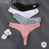 Thong V Waist Design G-String Women's Panties Cotton Panties Female Underpants Solid Pantys Intimates Lingerie