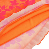 Summer Women Boho Beach Casual Style Skirts Female High Waist Floral Printing Orange Midi Skirt Party Holiday