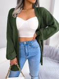 Fongt And Winter Lantern Sleeve Casual Pocket Cardigan Sweater Coat Explosion Women's Clothing