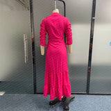 Fongt Summer New Fashion Temperament Versatile Waist Cardigan Long Dress-Outfit