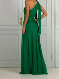 Fongt Spring And Summer Solid Shoulder-Lender Temperament Elegant Long