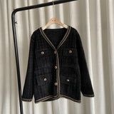 Fongt Light Luxury Sweater Cardigan Girl Knitted Cardigan Thick Soft Imitation Marina Top