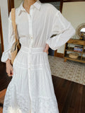 Fongt Design Holiday Dress Women's Spring 2025 New Women's Long-Sleeved Shirt