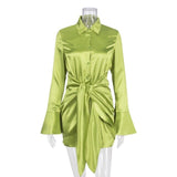 Sleeve Ruched Bandage Mini