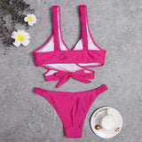 Fongt Split Swimsuit Sexy Bikini Swimsuit Women's Outdoor Beach Swimsuit Two Piece