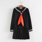 Performance Suit Mariner Suit Female Long-Sleeved College Class Uniform 100-Fold Skirt Soft Sister Suit Two Sets Of JK