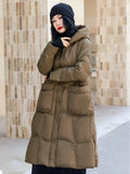 High Quality White Duck Down Down Jacket In The Long 2024 Winter New Hat Korean Version Slim Casual Coat Tide-Outfit