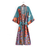 Fongt Women's New Cotton Watermark Positioning Flower Belt And Shirt Jacket 8660