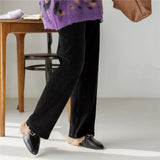 Minimalist High Waist Straight Wide Leg