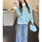New Soft Breeze Sweet Dopamine Sweater Coat Women's Knitted Cardigan All Kinds Of Short Top Women-Outfit