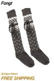 Lolita Women Stockings Female Lingerie Knee High Socks Sexy Compression Stockings for Women Long Socks Autumn