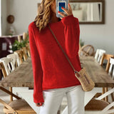 Fongt Sheintemu Autumn And Winter Long Sleeve Simple Solid Color Sweater New