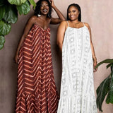 Dresses For Women 2021 Summer Sleeveless New Africa Clothes Dashiki Patchwork Ankara Bazin Traditional Robe Maxi