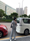 Women's Tracksuit Two Piece Sets Female Loose Hooded Long Sleeve Tops + Wide Leg Pants Elegant Suits Ladies Outfits Matching