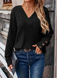 Fongt Women's Clothing 2025 Autumn And Winter New Ribs Pit Strip V-Neck Button Long-Sleeved Coat Woman