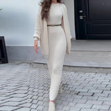 Fongt Fashion Explosion In The Autumn Of 2025 Languily Knitted Dress Suit Woman