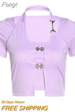 Sweet Cute Crop Top Pullovers Summer Short Sleeve Vintage Streetwear T Shirt Women Skin Button Prepply Korean E-girl