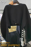 Sweatshirts Women Solid Basic Simple All-match Students Soft Ulzzang Casual Femme Clothes O-neck Spring Autumn Daily